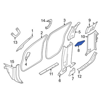 Nissan OE - Body B-Pillar Trim Panel Cap