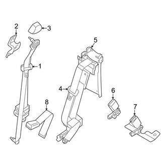 Nissan OE - Restraint Systems - Rear Seat Belts (PRO-4X / PRO-X / S / SV Crew Cab)