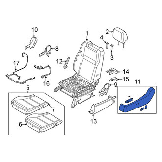 Nissan OE - Front Left Outer Seat Trim Panel