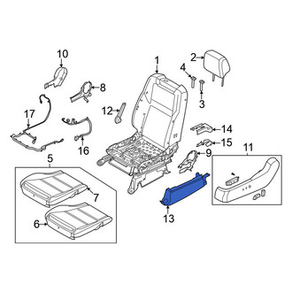 Nissan OE - Front Left Outer Seat Track Cover