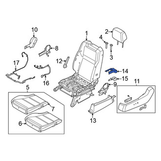 Nissan OE - Front Left Upper Inner Seat Track Cover