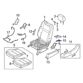 Nissan OE - Front Left Lower Inner Seat Track Cover