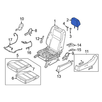 Nissan OE - Front Left Headrest
