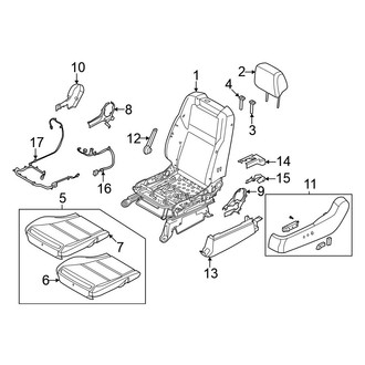 Nissan OE - Seats & Tracks - Driver Seat Components (With Power)