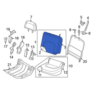 Nissan OE - Rear Left Seat Back Cushion Cover