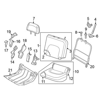 Nissan OE - Seats & Tracks - Rear Seat Components (40% Side)