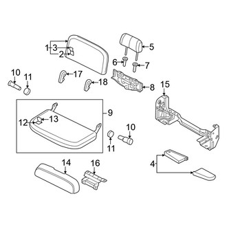 Nissan OE - Seats & Tracks - Rear Seat Components (King Cab), (S King Cab)