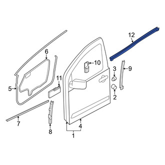 Nissan OE - Front Right Door Window Belt Weatherstrip