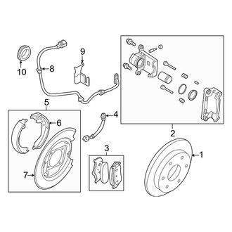 Nissan OE - Rear Suspension - Brake Components