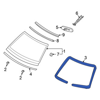 Nissan OE - Front Windshield Frame Weatherstrip Seal