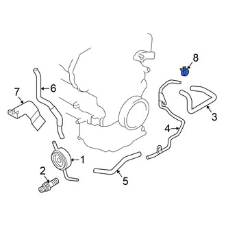 Nissan OE - Engine Oil Cooler Hose Retaining Clamp