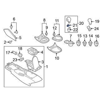Nissan OE - Automatic Transmission Shift Lever Knob Clip