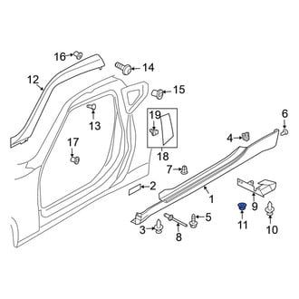 Nissan OE - Battery Hold Down Nut