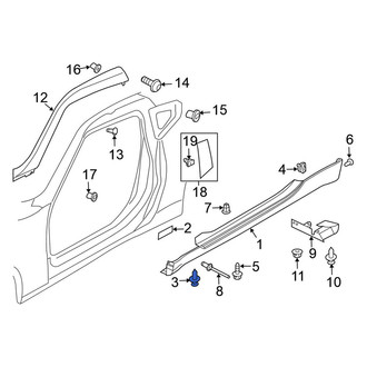 Nissan OE - Rocker Panel Molding Clip