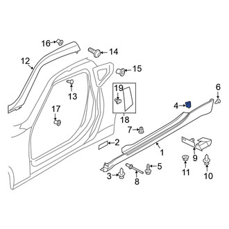 Nissan OE - Rocker Panel Molding Clip