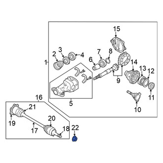 Nissan OE - Rear CV Joint Nut