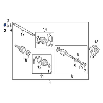 Nissan OE - Rear CV Joint Nut