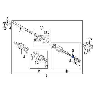 Nissan OE - CV Axle Shaft Carrier Bearing