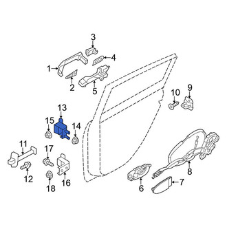 Nissan OE - Rear Left Upper Door Hinge