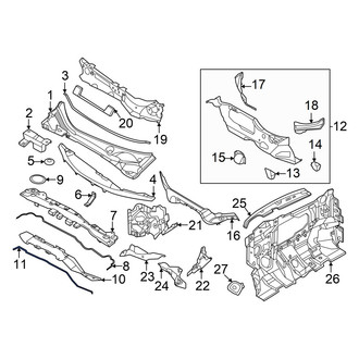 Nissan OE - Cowl Plenum Panel Seal