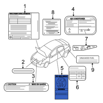 Nissan OE - Air Bag Information Label