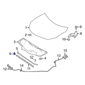 Nissan OE - Hood Prop Rod Grommet