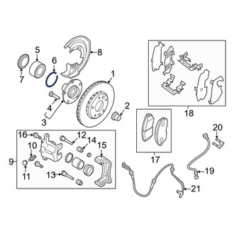 Nissan OE - Front Wheel Bearing Snap Ring