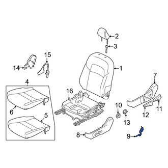 Nissan OE - Front Left Inner Seat Back Recliner Adjustment Handle