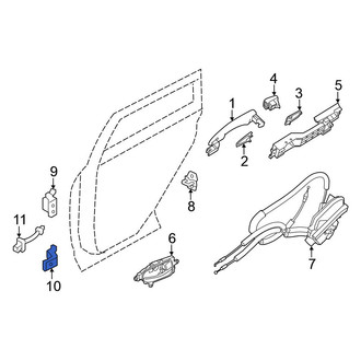 Nissan OE - Rear Right Upper Door Hinge