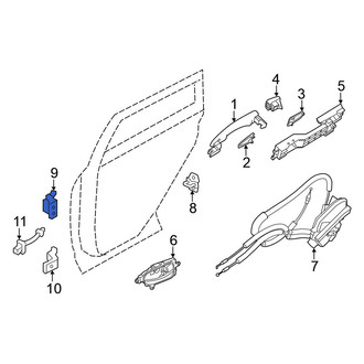 Nissan OE - Rear Right Upper Door Hinge