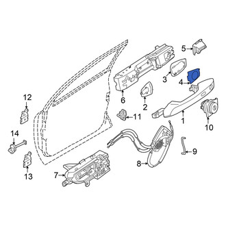 Nissan OE - Front Left Outer Exterior Door Handle Cover
