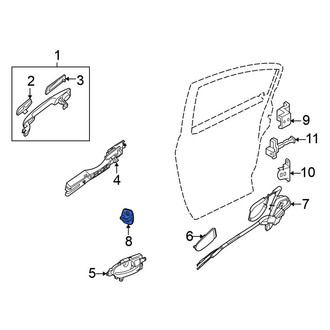 Nissan OE - Rear Lower Door Lock Striker Plate