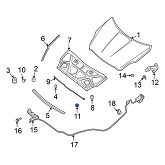 Nissan OE - Hood Prop Rod Clip