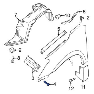 Nissan OE - Lower Interior Quarter Panel Trim Panel Bolt