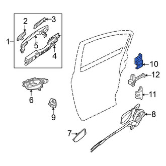 Nissan OE - Rear Right Upper Door Hinge