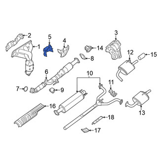 Nissan OE - Rear Lower Exhaust Manifold Heat Shield