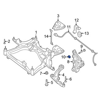 Nissan OE - Outer Steering Tie Rod Nut