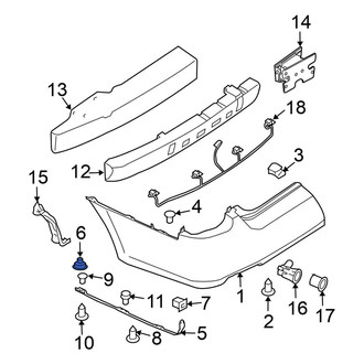 Nissan OE - Rear Bumper Cover Grommet