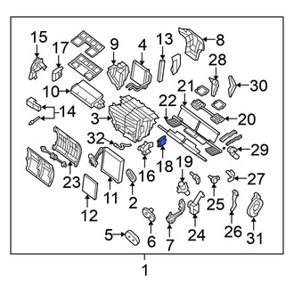 Nissan OE - Left HVAC Blend Door Actuator