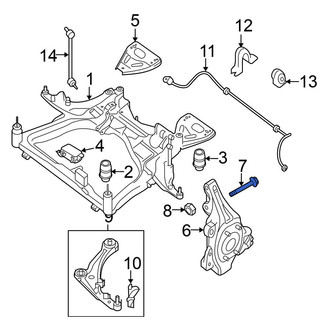 Nissan OE - Lower Steering Knuckle Bolt