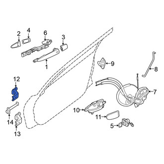 Nissan OE - Front Left Upper Door Hinge