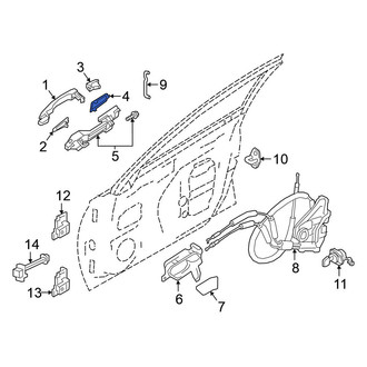 Nissan OE - Front Exterior Door Handle Cover Gasket