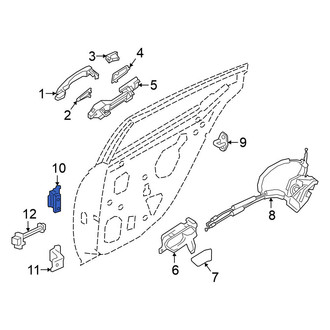 Nissan OE - Rear Right Upper Door Hinge
