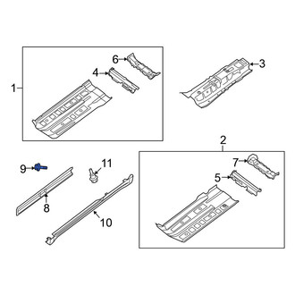 Nissan OE - Upper Radiator Support Tie Bar Bolt
