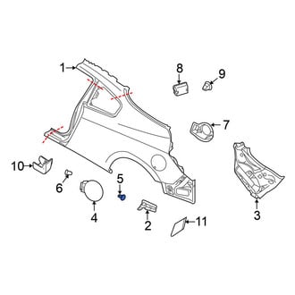 Nissan OE - Fuel Door Bumper