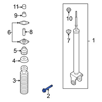 Nissan OE - Suspension Shock Absorber Bolt