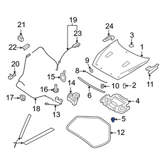 Nissan OE - Hood Insulation Pad Clip