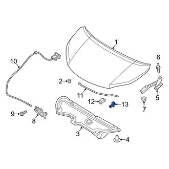 Nissan OE - Hood Prop Rod Grommet