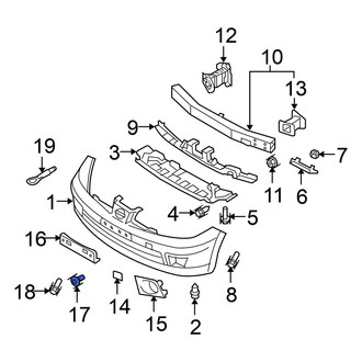 Nissan OE - License Plate Bracket Grommet