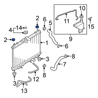 Nissan OE - Upper Radiator Insulator